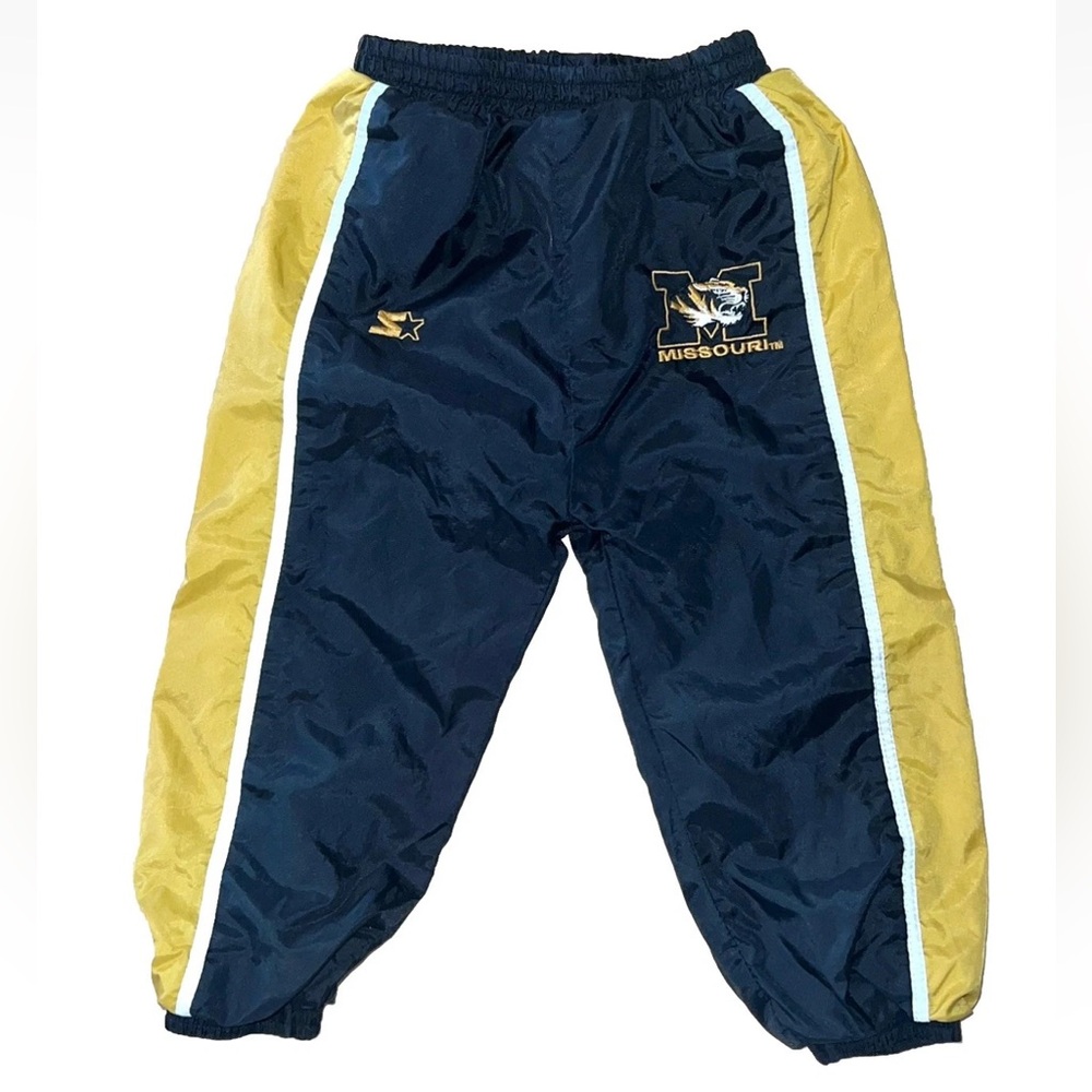 Starter Baby Boy Vintage Mizzou Missouri Tigers Wind Track Pants Sz 24 Months